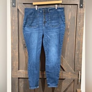 Judy Blue Women’s Skinny‎ Fit Button Fly Jeans Size 22W
